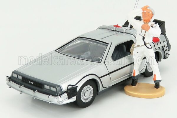 CORGI 1/36 DE LOREAN | TIME MACHINE WITH FIGURE - BACK TO THE FUTURE 1 - RITORNO AL FUTURO 1 | SILVER