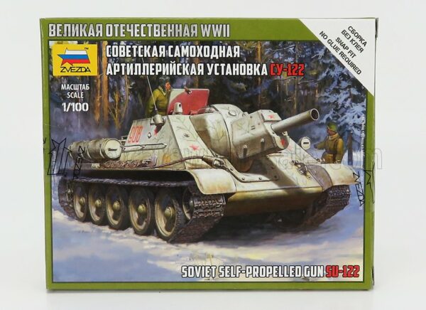 ZVEZDA 1/100 UZTM | SU-122 MILITARY TANK 1944 | /