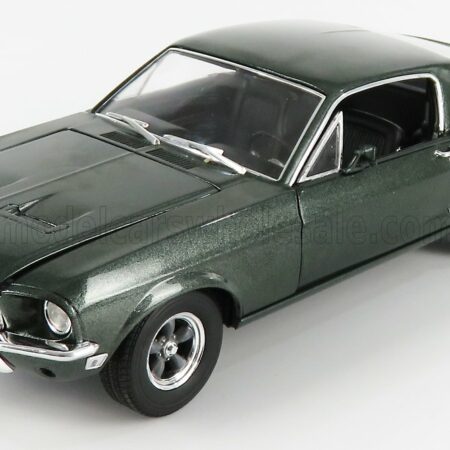 GREENLIGHT 1/18 FORD USA | MUSTANG GT390 COUPE 1968 - BULLIT - STEVE McQUEEN | DARK HIGHLAND GREEN