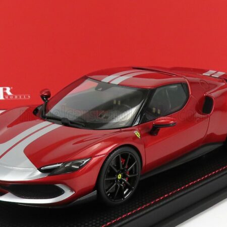 MR-MODELS 1/18 FERRARI | 296 GTB HYBRID 830HP V6 ASSETTO FIORANO 2021 - CON VETRINA - WITH SHOWCASE | ROSSO IMOLA - RED MET