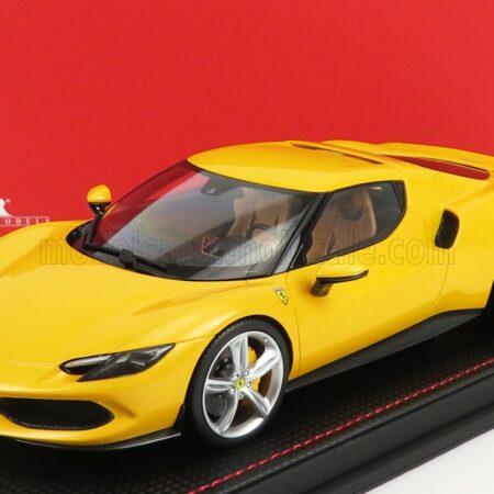 MR-MODELS 1/18 FERRARI | 296 GTB HYBRID 830HP V6 2021 - CON VETRINA - WITH SHOWCASE | GIALLO TRISTRATO - YELLOW MET