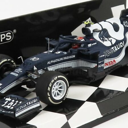 MINICHAMPS 1/43 ALPHA TAURI | F1  AT02 HONDA RA620H TEAM ALPHA TAURI N 10 3rd AZERBAIJAN GP 2021 PIERRE GASLY | WHITE BLUE