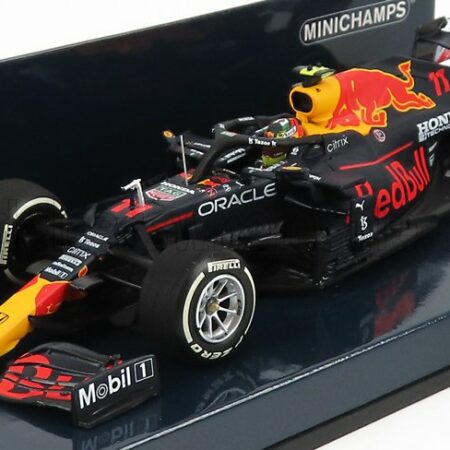 MINICHAMPS 1/43 RED BULL | F1  RB16B HONDA RA620H TEAM ASTON MARTIN N 11 3rd FRENCH GP 2021 SERGIO PEREZ | MATT BLUE YELLOW RED