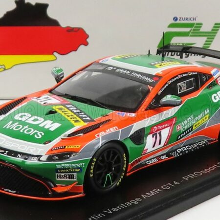 SPARK-MODEL 1/43 ASTON MARTIN | VANTAGE AMR GT4 TEAM PROSPORT RACING N 71 24h NURBURGRING 2021 G.DUMAREY - M.DUMAREY - A.WALKER - M.HESS | ORANGE BLACK GREEN