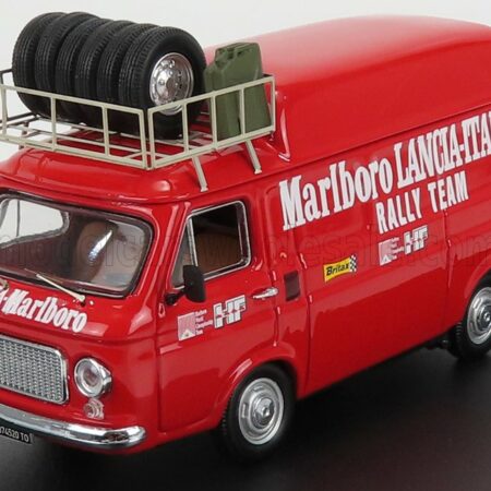 RIO-MODELS 1/43 FIAT | 238 VAN TETTO ALTO CON PORTAPACCHI ASSISTENZA CORSE LANCIA 1973 - HIGH ROOF WITH RACK | RED