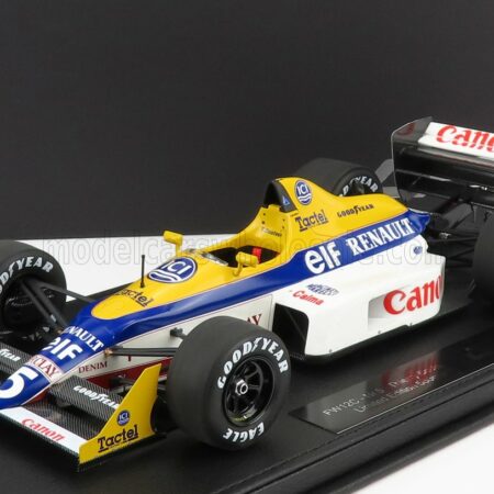 GP-REPLICAS 1/18 WILLIAMS | F1  FW12C RENAULT V10 N 5 SEASON 1989 THIERRY BOUTSEN - CON VETRINA - WITH SHOWCASE | BLUE YELLOW WHITE