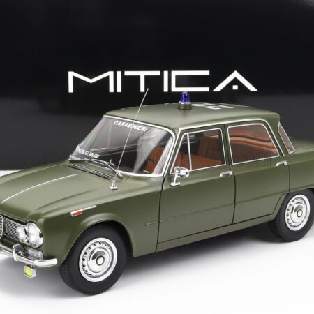 MITICA-DIECAST 1/18 ALFA ROMEO | GIULIA 1.6 Ti CARABINIERI ROMA 1963 - PRONTO INTERVENTO TEL 686.666 | VERDE CAKI OPACO - MATT GREEN