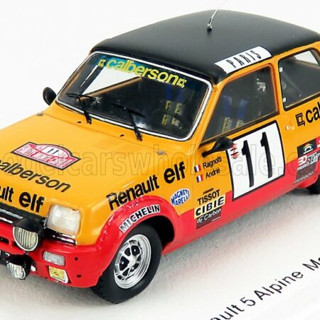 SPARK-MODEL 1/43 RENAULT | R5 ALPINE N 11 RALLY MONTECARLO 1979 JEAN RAGNOTTI - JEAN MARC ANDRIE | YELLOW RED BLACK