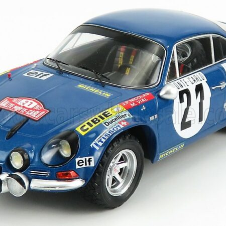 IXO-MODELS 1/24 RENAULT | ALPINE A110 1800S N 21 RALLY MONTECARLO 1973 J-P.NICOLAS - M.VIAL | BLUE MET