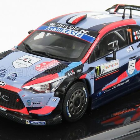 IXO-MODELS 1/43 HYUNDAI | i20 COUPE WRC N 7 RALLY SARDEGNA 2020 P.L.LOUBET - V.LANDAIS | LIGHT BLUE RED BLACK