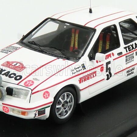 TROFEU 1/43 FORD ENGLAND | SIERRA XR4i 4X4 COSWORTH (night version) N 5 RALLY MONTE CARLO 1987 S.BLOMQVIST - B.BERGLUND | WHITE