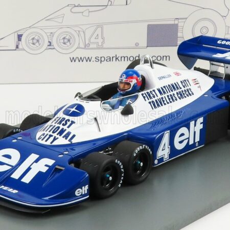 SPARK-MODEL 1/18 TYRRELL | F1  P34 ELF N 4 3rd SOUTH AFRICAN GP 1977 P.DEPAILLER | BLUE WHITE