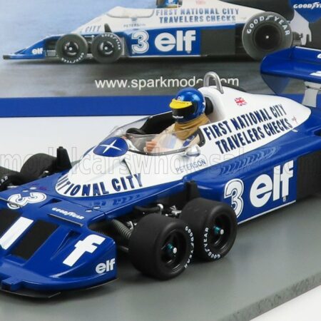 SPARK-MODEL 1/18 TYRRELL | F1  P34 ELF N 3 6th ITALIAN GP MONZA 1977 R.PETERSON | BLUE WHITE