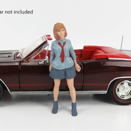 AMERICAN DIORAMA 1/18 FIGURES | GIRL CAR MEET 1 - FIGURE V | LIGHT BLUE GREY