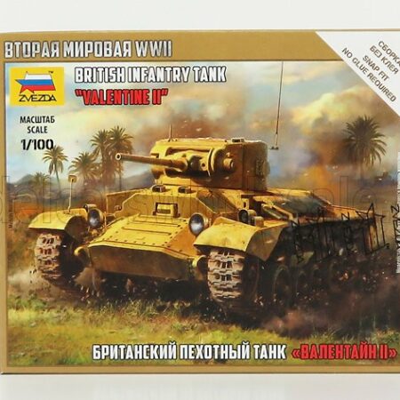 ZVEZDA 1/100 TANK | VALENTINE II MILITARY BRITISH INFANTRY | /