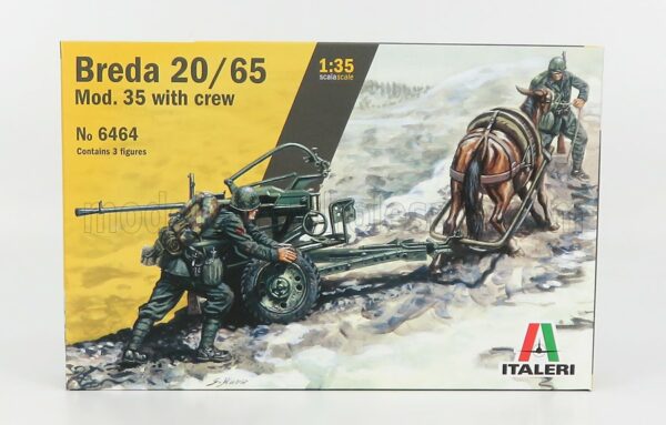 ITALERI 1/35 ACCESSORIES | BREDA 20/65 MILITARY GUN WITH CREW | /