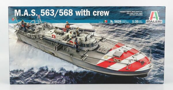 ITALERI 1/35 BOAT | MAS M.A.S. 563/568 MILITARY WITH CREW | /