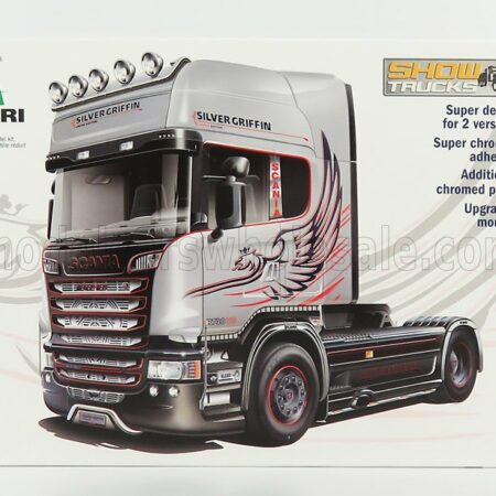 ITALERI 1/24 SCANIA | R730 TRACTOR TRUCK V8 STREAMLINE SILVER GRIFFIN 2-ASSI 2011 | /