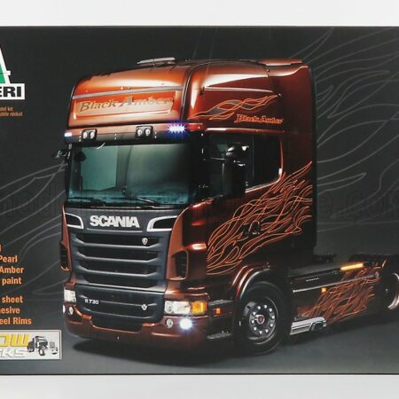 ITALERI 1/24 SCANIA | R730 TRACTOR TRUCK BLACK AMBER 2-ASSI 2011 | /