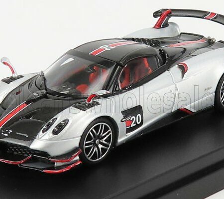 LCD-MODEL 1/64 PAGANI | HUAYRA BC ROADSTER N 20 2017 | SILVER BLACK