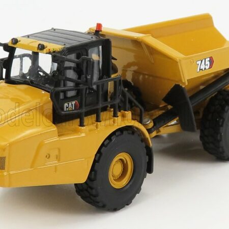 DM-MODELS 1/64 CATERPILLAR | CAT745 CASSONE RIBALTABILE CAVA 3-ASSI - ARTICULATED TRUCK | YELLOW BLACK