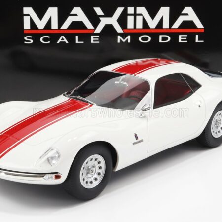 MAXIMA 1/18 ALFA ROMEO | GIULIA TZ2 COUPE PININFARINA 1965 | WHITE RED