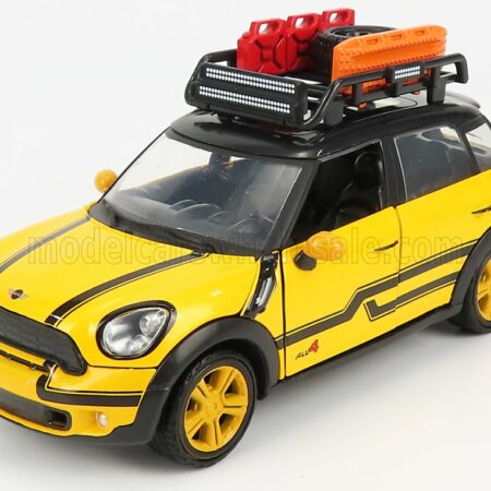 MOTOR-MAX 1/24 MINI | COOPER S COUNTRYMAN WITH ROOF RACK 2011 | YELLOW BLACK