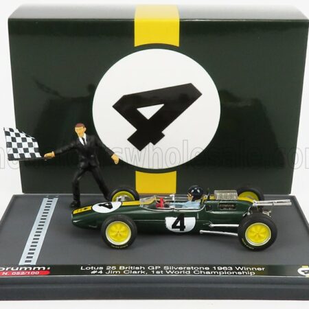 BRUMM PROM 1/43 LOTUS | F1  25 N 4 WINNER BRITISH GP SILVERSTONE JIM CLARK 1963 WORLD CHAMPION | GREEN YELLOW