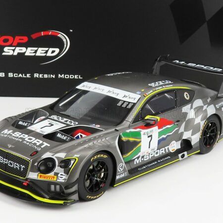 TRUESCALE 1/18 BENTLEY | CONTINENTAL GT3 TEAM BENTLEY M-SPORT N 7 INTERCONTINENTAL GT CHALLENGE 9h KYALAMI 2020 J.PEPPER - M.SOULET - J.GOUNON | GREY