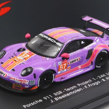 SPARK-MODEL 1/87 PORSCHE | 911 991-2 RSR 4.0L TEAM PROJECT-1 N 57 24h LE MANS 2020 J.BLEEKEMOLEN - F.FRAGA - B.KEATING | PURPLE ORANGE