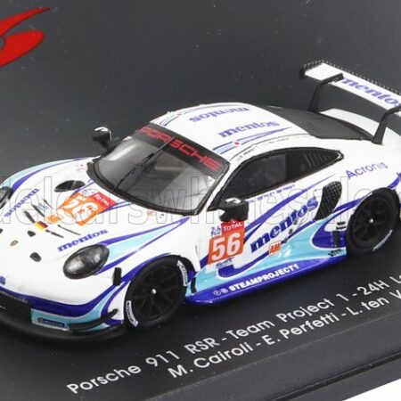 SPARK-MODEL 1/87 PORSCHE | 911 991-2 RSR 4.0L TEAM PROJECT 1 N 56 24h LE MANS 2020 M.CAIROLI - E.PERFETTI - L.TEN VOORDE | WHITE LIGHT BLUE