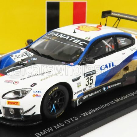 SPARK-MODEL 1/43 BMW | 6-SERIES M6 GT3 TEAM WALKENHORST MOTORSPORT N 35 24h NURBURGRING 2021 T.GLOCK - M.TOMCZYK - T.NEUBAUER | WHITE BLUE GOLD