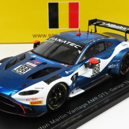 SPARK-MODEL 1/43 ASTON MARTIN | VANTAGE AMR GT3 TEAM GARGE 59 N 188 24h SPA 2021 A.WEST - C.GOODWIN - C.EASTWOOD - M.KIRCHHOFER | 2 TONE BLUE WHITE