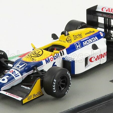 EDICOLA 1/43 WILLIAMS | F1  HONDA FW11B N 6 NELSON PIQUET SEASON 1987 WORLD CHAMPION | WHITE BLUE YELLOW