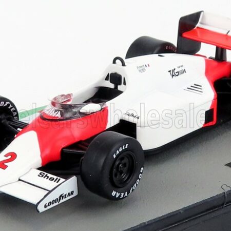 EDICOLA 1/43 McLAREN | F1  MP4/2B N 2 ALAIN PROST SEASON 1985 WORLD CHAMPION | WHITE RED