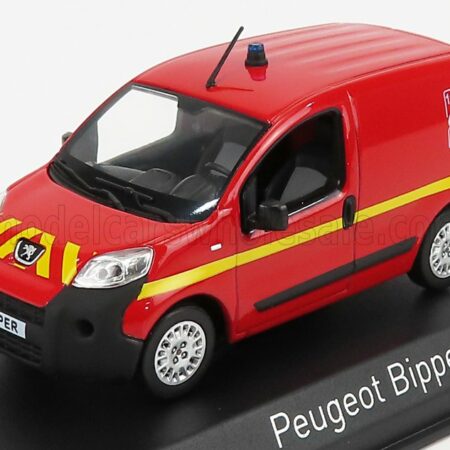 NOREV 1/43 PEUGEOT | BIPPER VAN FIRE ENGINE 2009 | RED YELLOW