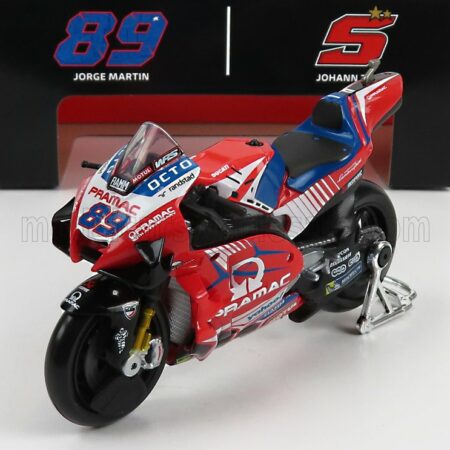 MAISTO 1/18 DUCATI | DESMOSEDICI GP21 PRAMAC RACING TEAM N 89 MOTOGP 2021 JORGE MARTIN | RED