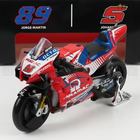 MAISTO 1/18 DUCATI | DESMOSEDICI GP21 PRAMAC RACING TEAM N 5 MOTOGP 2021 JOHANN ZARCO | RED