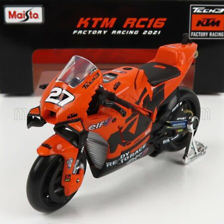 MAISTO 1/18 KTM | RC16 TECH3 KTM FACTORY RACING TEAM N 27 MOTOGP 2021 IKER LECUONA | ORANGE BLACK