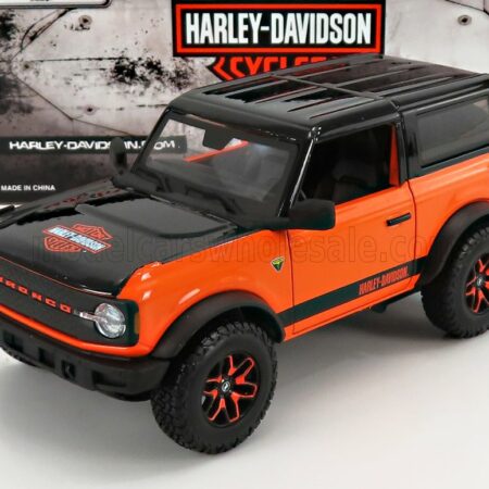 MAISTO 1/24 FORD USA | BRONCO CUSTOM HARLEY DAVIDSON 2021 | ORANGE BLACK