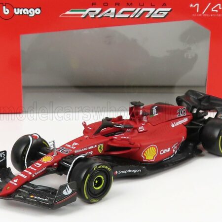 BURAGO 1/43 FERRARI | F1-75 SCUDERIA FERRARI N 16 SEASON 2022 CHARLES LECLERC - EXCLUSIVE CARMODEL | RED