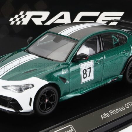 BURAGO 1/43 ALFA ROMEO | GIULIA GTAm N 87 NURBURGRING 2021 WITH HARD SHOWCASE | GREEN WHITE