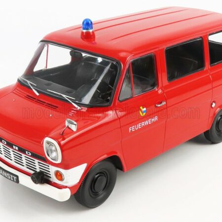 KK-SCALE 1/18 FORD ENGLAND | TRANSIT MINIBUS FIRE BRIGADE 1965 | RED