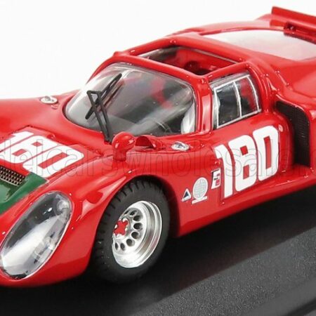 BEST-MODEL 1/43 ALFA ROMEO | 33.2 N 180 TARGA FLORIO 1969 I.GALLI - N.GIUNTI | RED