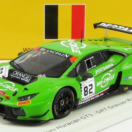 SPARK-MODEL 1/43 LAMBORGHINI | HURACAN GT3 TEAM GRASSER RACING N 82 24h SPA 2018 R.INEICHEN - P.KEEN - F.PERERA | GREEN