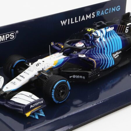 MINICHAMPS 1/43 WILLIAMS | F1  FW43B MERCEDES M12 EQ POWER+ TEAM  WILLIAMS RACING N 6 BELGIUM GP 2021 NICHOLAS LATIFI | WHITE LIGHT BLUE