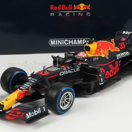 MINICHAMPS 1/18 RED BULL | F1  RB16B HONDA RA620H TEAM ASTON MARTIN N 33 WINNER BELGIUM GP 2021 MAX VERSTAPPEN | MATT BLUE YELLOW RED