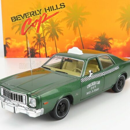 GREENLIGHT 1/18 PLYMOUTH | FURY CHECKER CAB TAXI 1976 - BEVERLY HILLS COP | GREEN MET