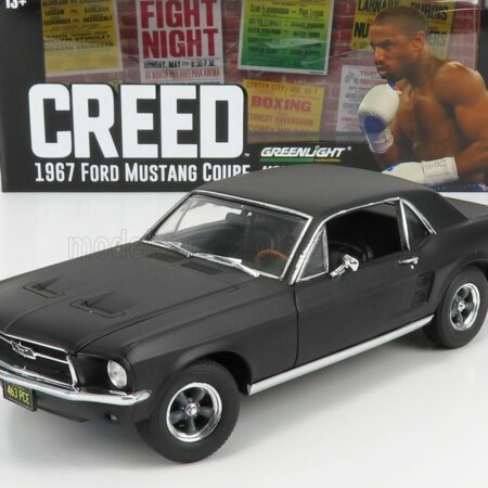 GREENLIGHT 1/18 FORD USA | MUSTANG COUPE 1967 - ADONIS CREED'S | MATT BLACK