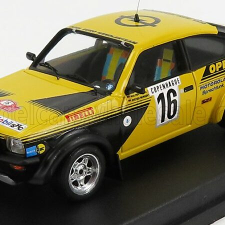 TROFEU 1/43 OPEL | KADETT C GT/E (night version) N 16 4th RALLY MONTECARLO 1976 WALTER ROHRL - JOCHEN BERGER | YELLOW BLACK